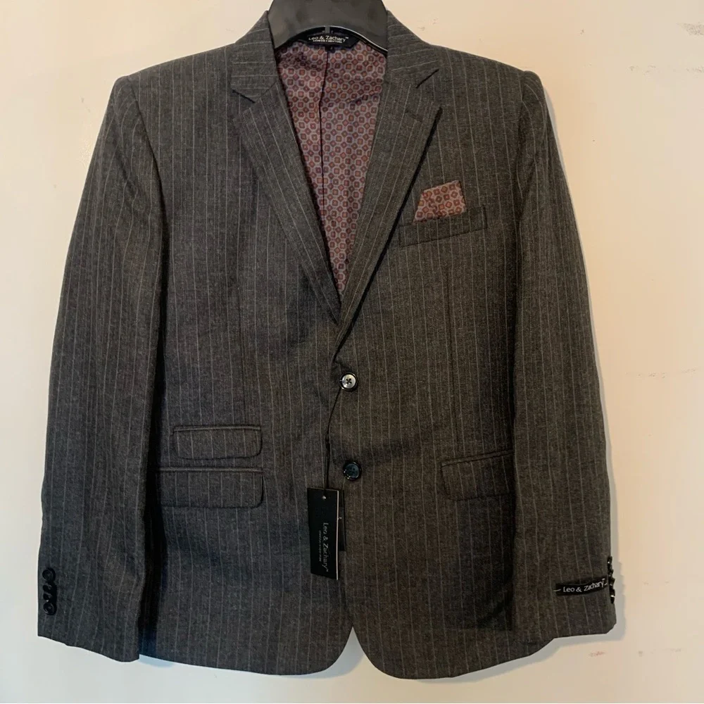 New With Tags Leo and Zachary Boys Size 18 Sports Jacket Sports Coat Suit Jacket